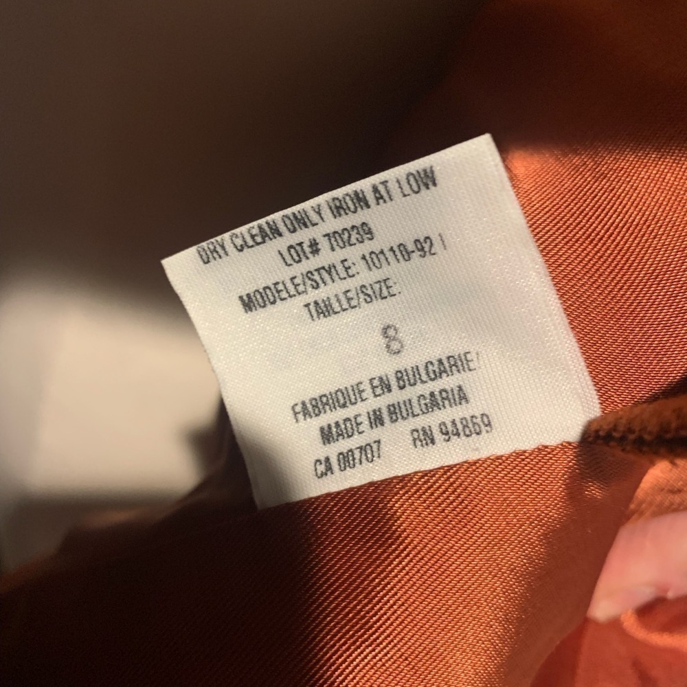 Tribal Burnt Orange wool/cashmere blend Blazer Women’s size 8 - Picture 9 of 9
